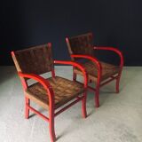 Mediterranean Armchairs, France, 1950s, Set of 2