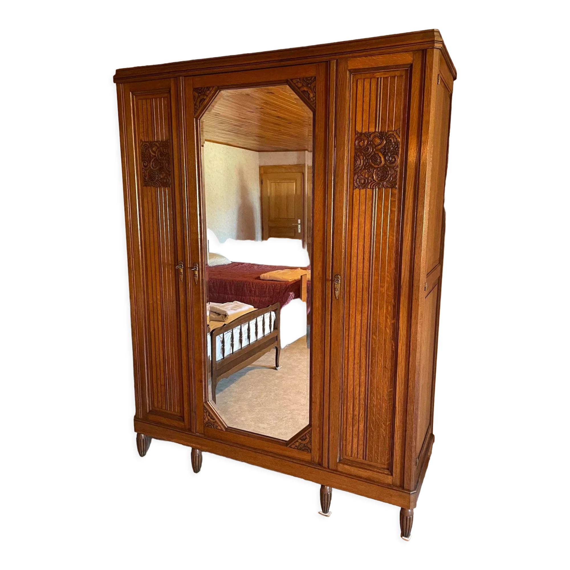 Armoire Art Déco miroir biseauté