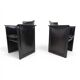 2 chaises en cuir noir Arrben Solaria par Tito Agnoli, 1970