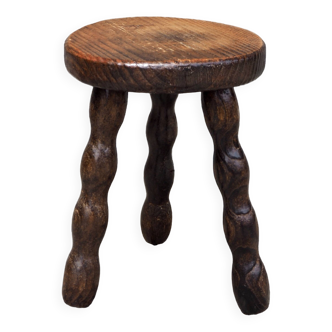Tabouret tripode avec pieds bobines