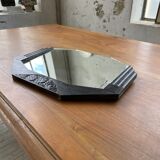Black art deco mirror 65x46cm