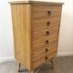 Vintage rattan chest of drawers by Audoux Minet