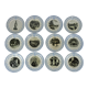 Set of 12 souvenir plates of Lourdes Digoin & Sarreguemines