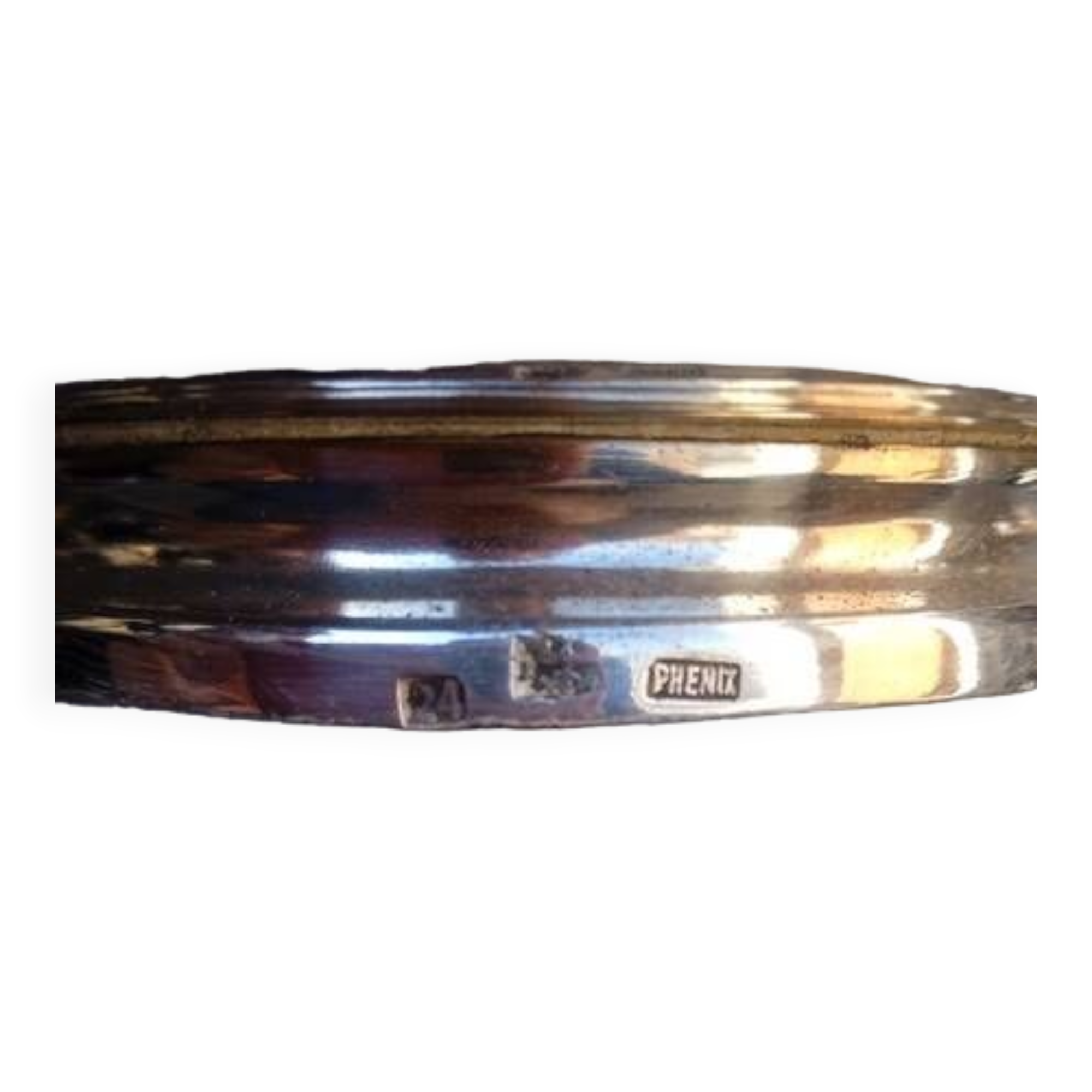 Phenix bowl on foot silver metal center table 1940