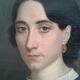 Portrait ancient oil on canvas,  lady 19th