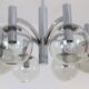 Chrome and glass vintage by Kaiser lights chandelier