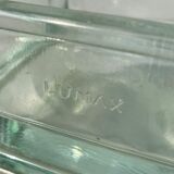 Pair of glass brick Lumax vintage design 60 Le corbustier