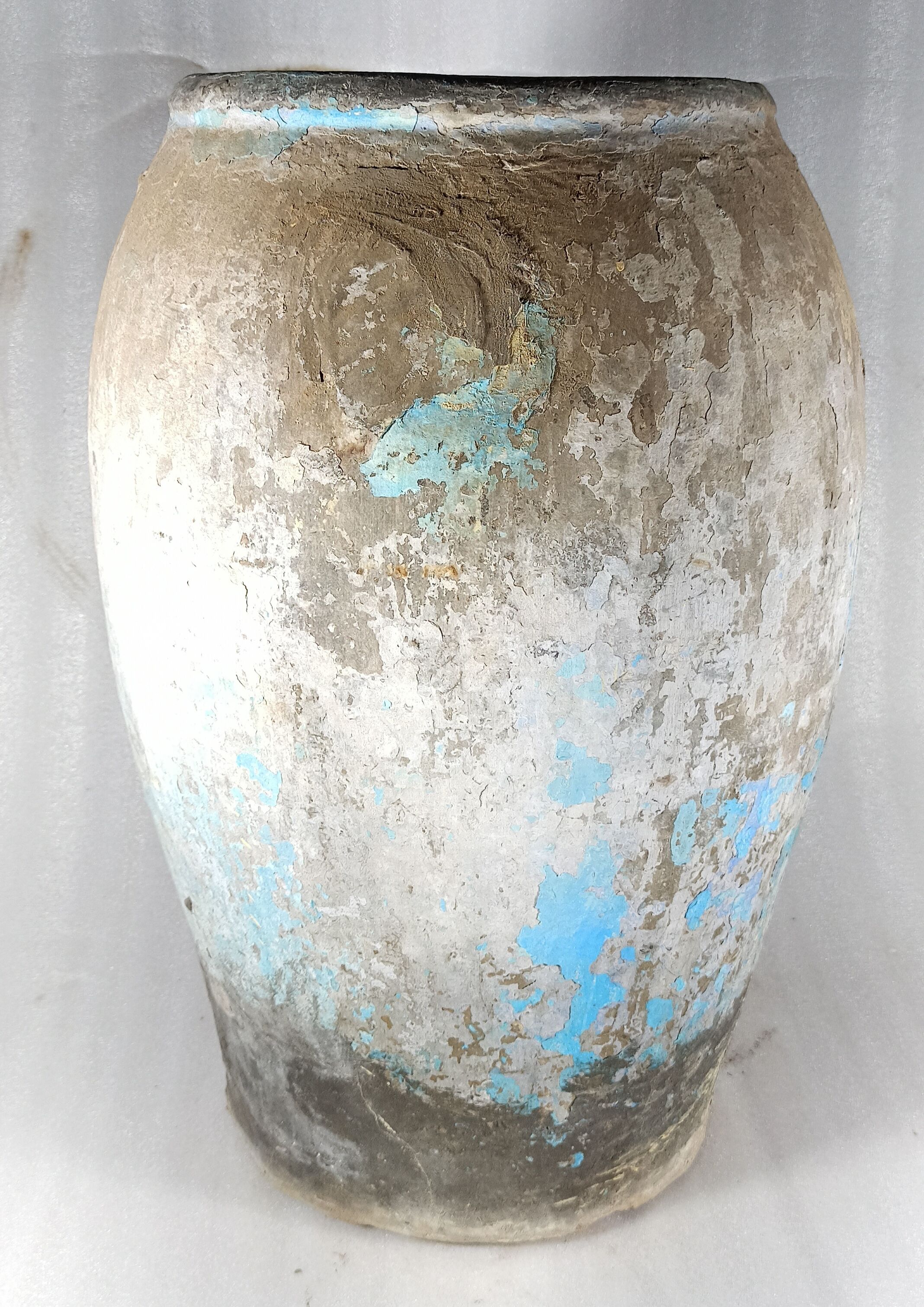 Blue terracotta jar