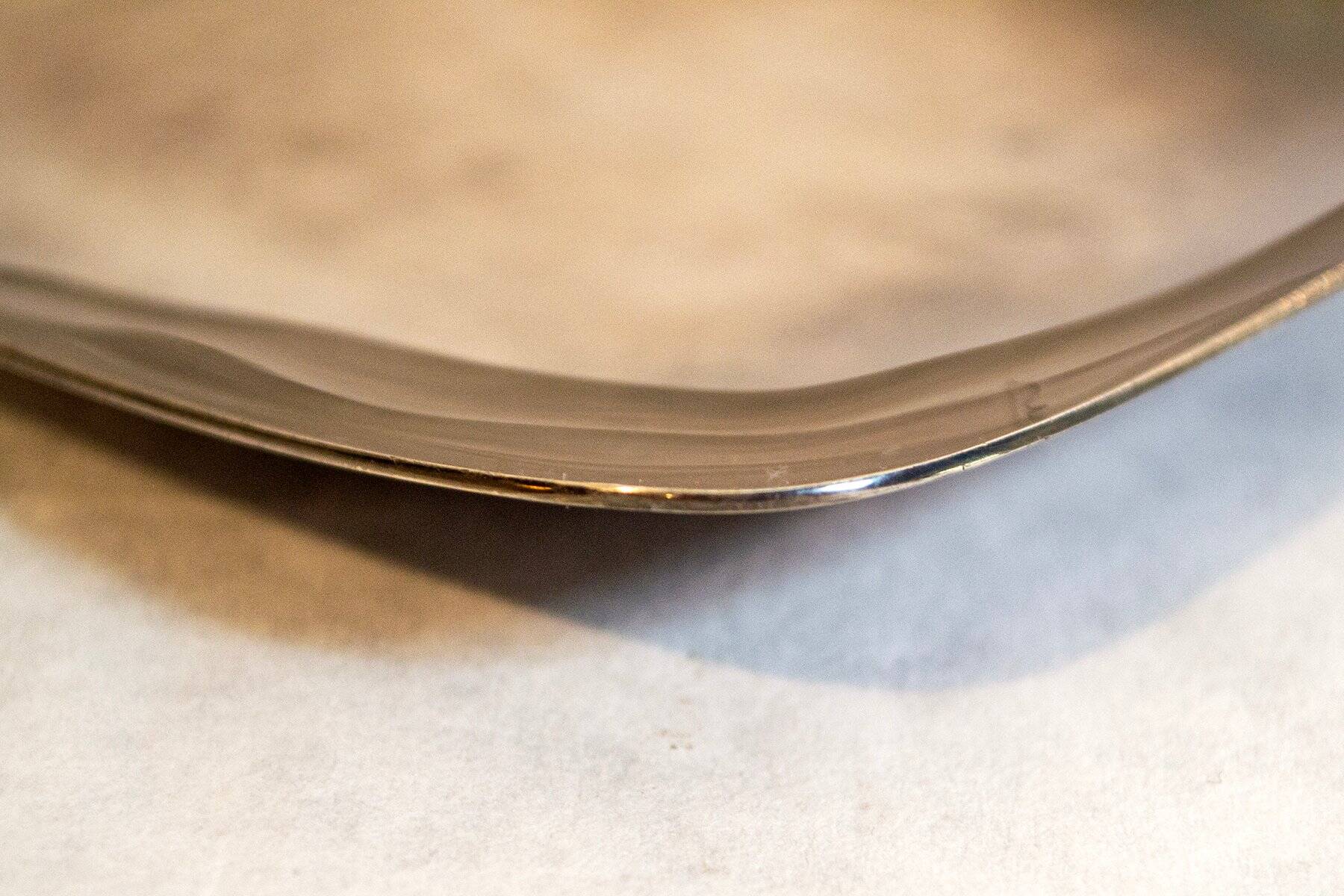 Vintage silver-plated metal pocket emptier Gallia by Christofle, France, 1950.