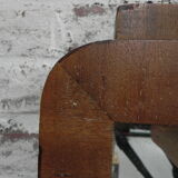 Standing art deco mirror in mahogany frame