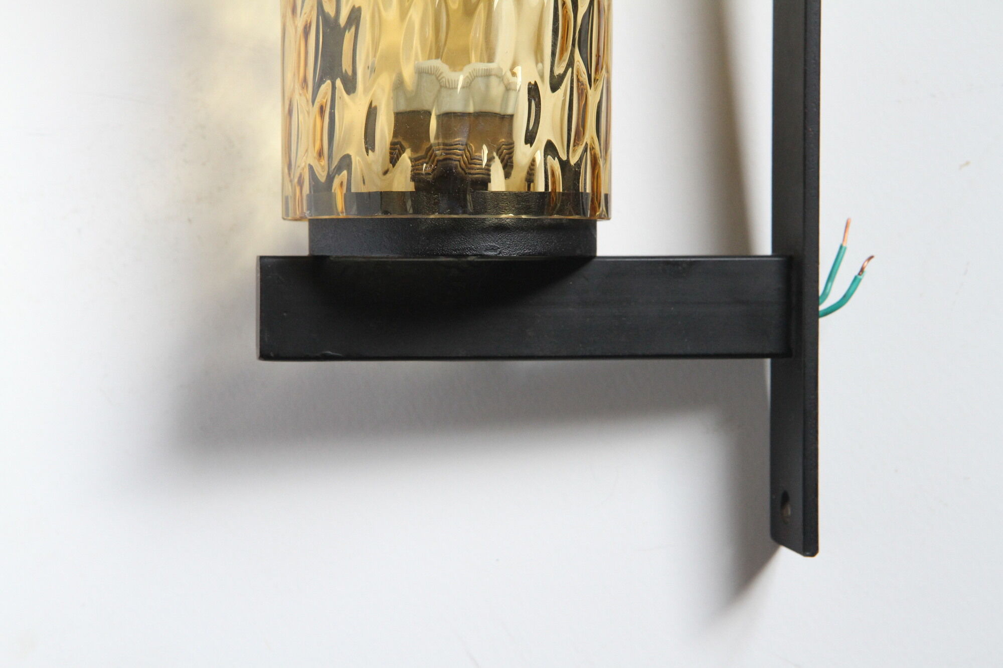 Metal and blown glass sconce from the 1950s