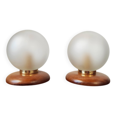 Paire de lampes boule vintage