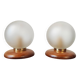 Pair of vintage ball lamps