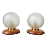 Paire de lampes boule vintage