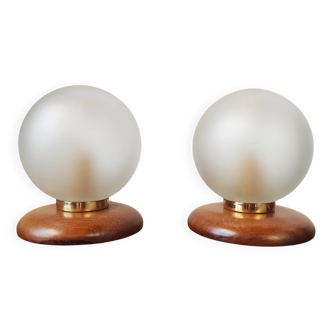 Pair of vintage ball lamps