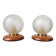 Pair of vintage ball lamps
