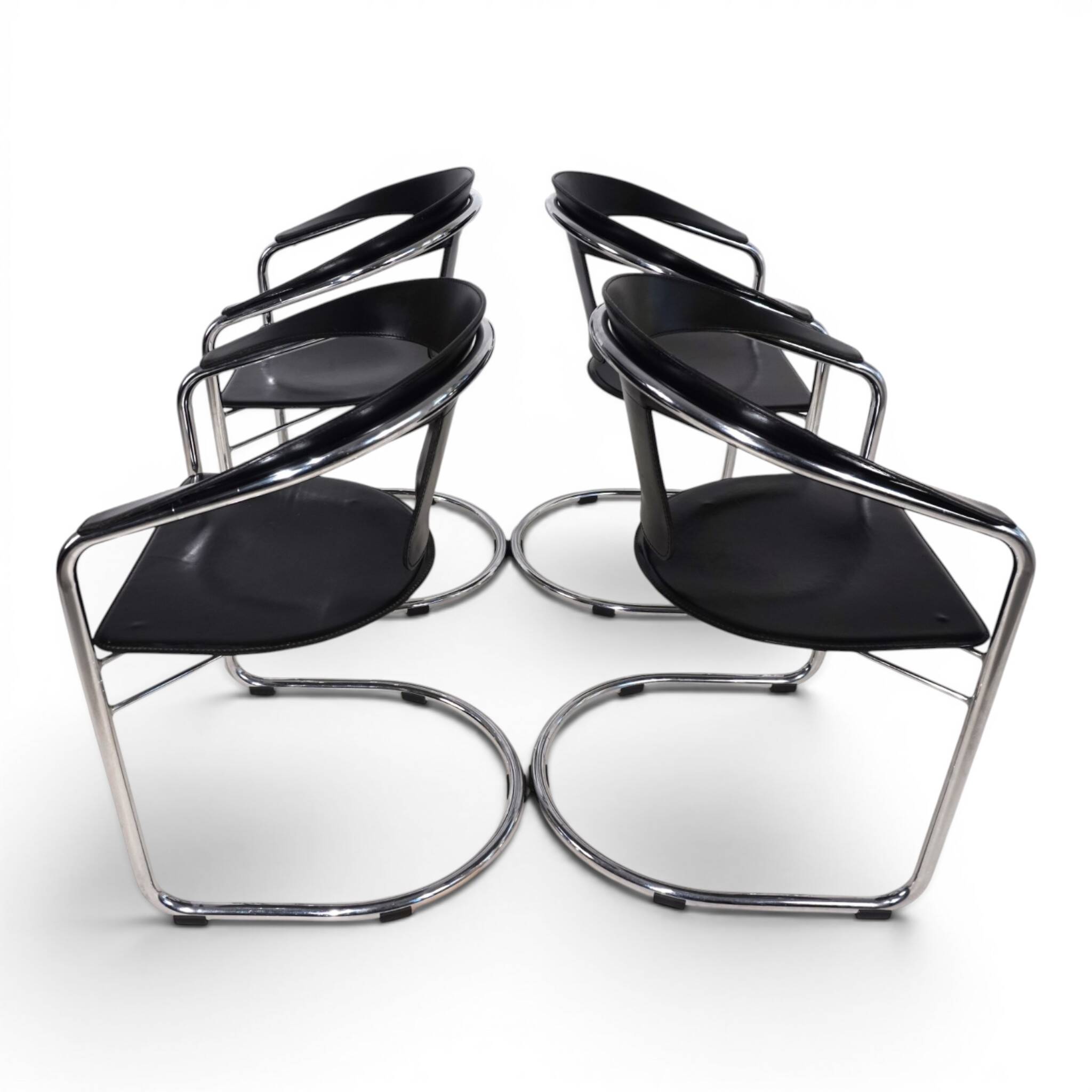 Set of 4 dining chairs by A. Rizzatto for Lo Studio