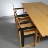 Extremely rare Finnish dining set by Simo Heikkilä / Pentik. 1980s