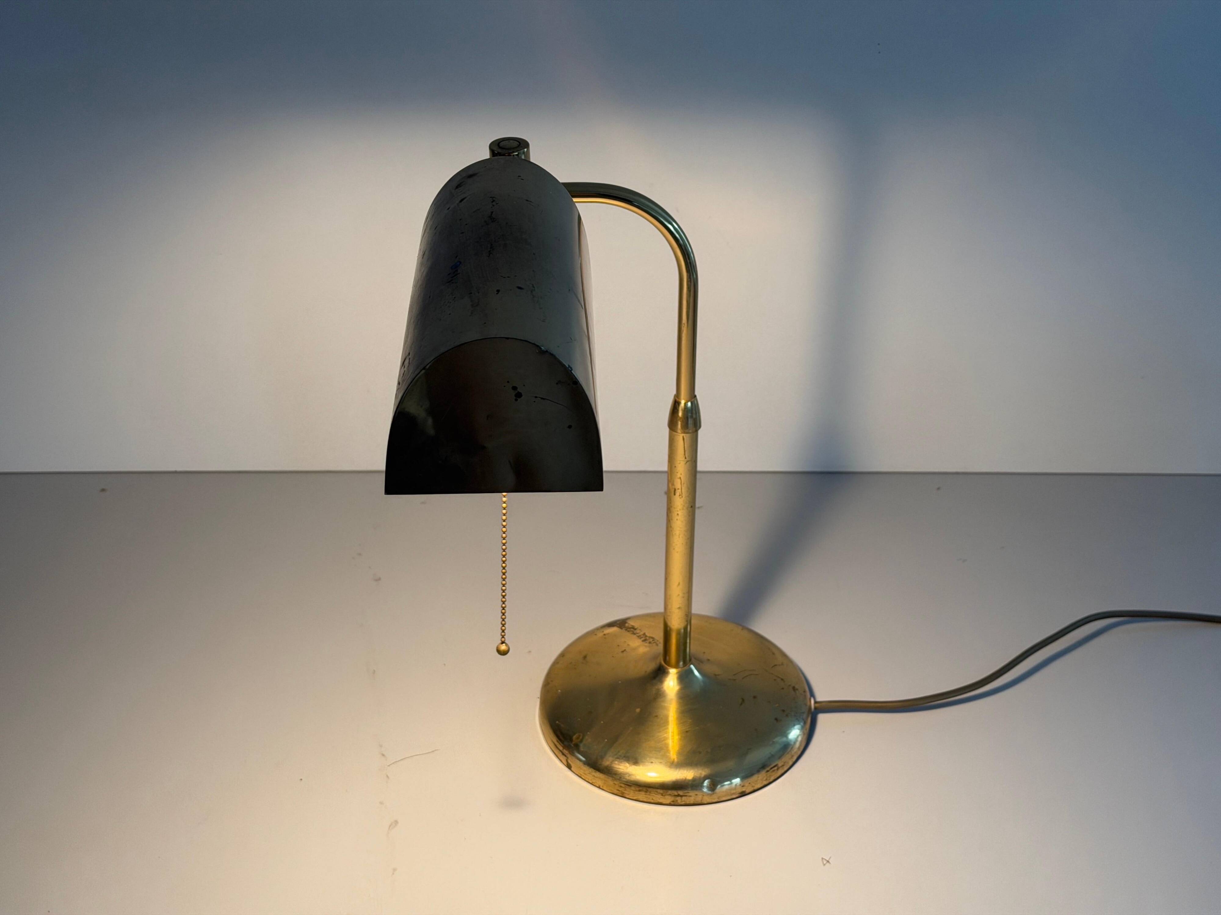 Brass table lamp by Florian Schulz, 1960s, Germany.