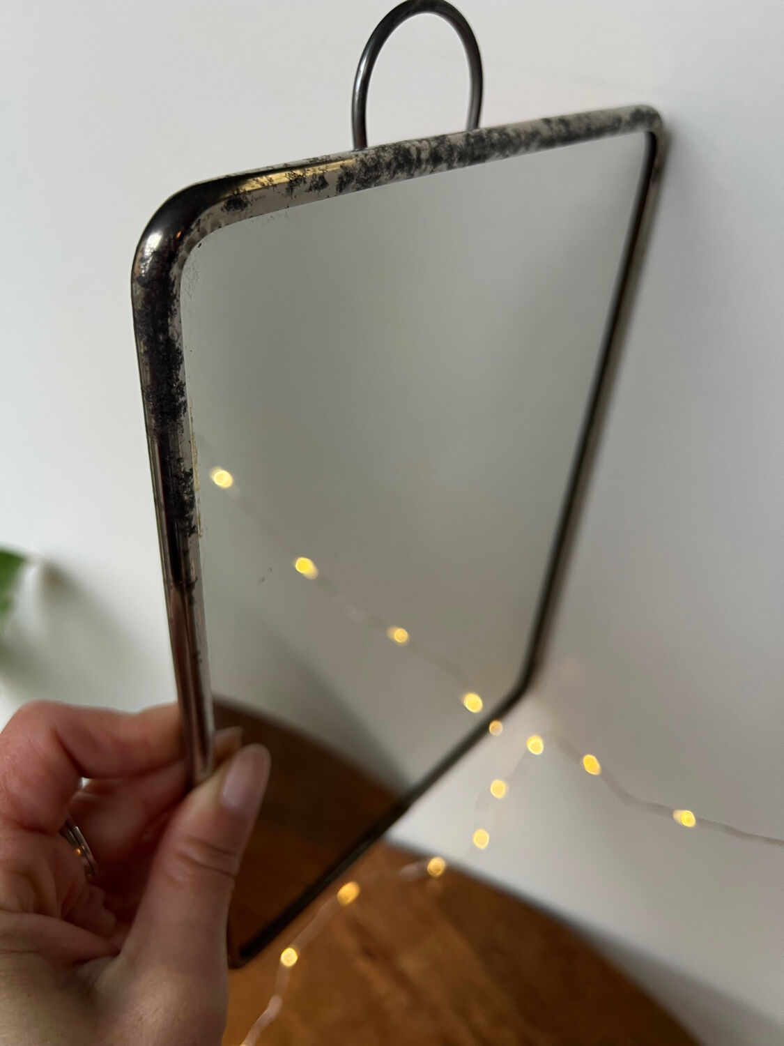 Antique barber's mirror