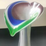 Vase Soliflore Fleur d Arum Design en verre d Art soufflé Murano/Jack in the Pulpit. Haut 20 cm
