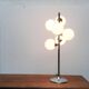 Vintage space table lamp, glass and metal, 1970s