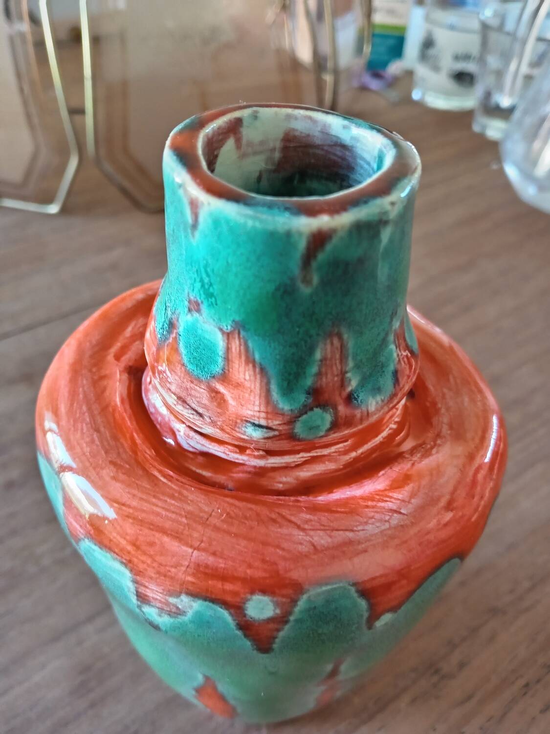 Vase Vallauris signed Malou