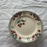 Compotier art deco cherries, longwy model the merises