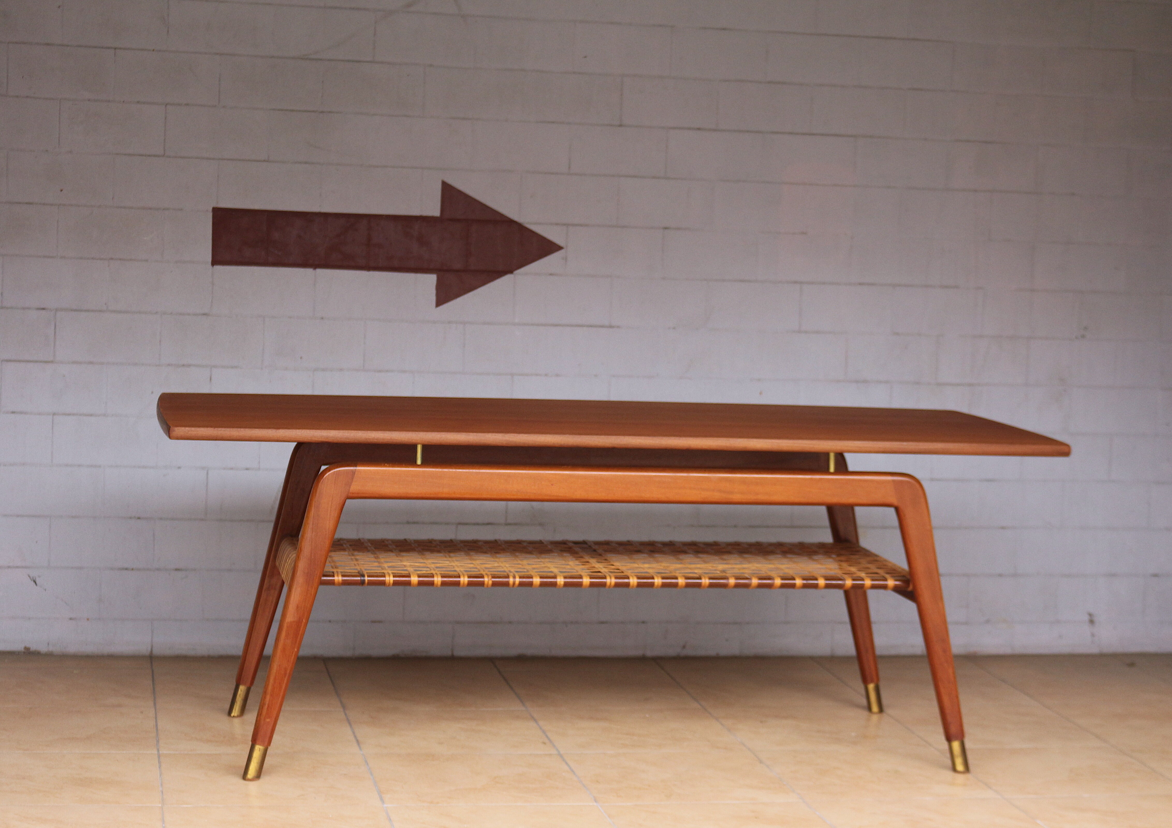 Mid century teak coffee table by Aase Dreieri, Norway 1950