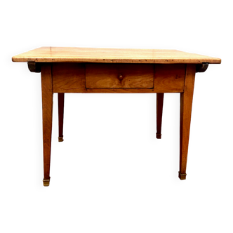 Table bureau rustique en noyer massif XIX siècle