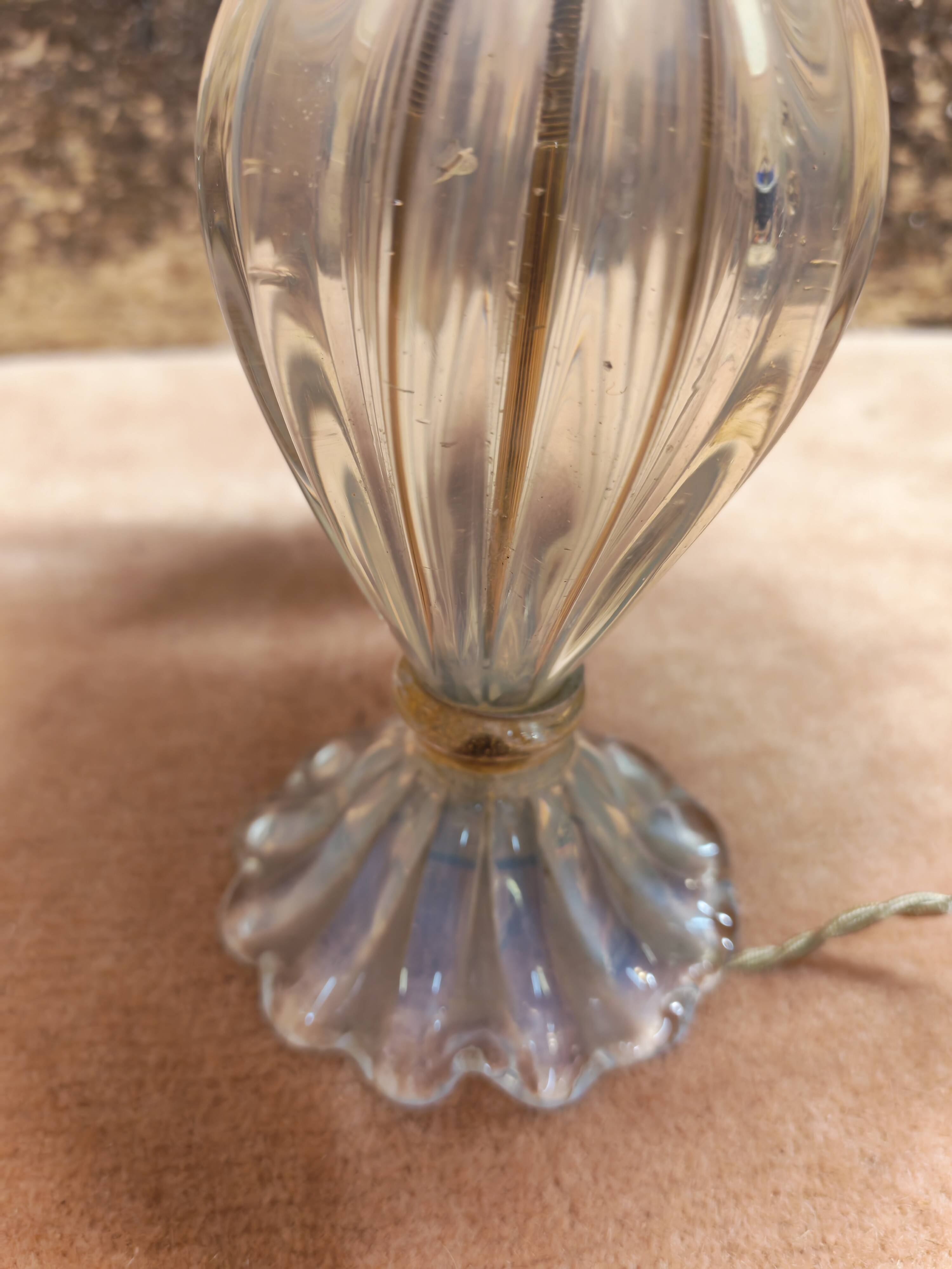 Murano glass table lamp attributed to Barrovier & Toso