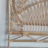 Peacock rattan headboard