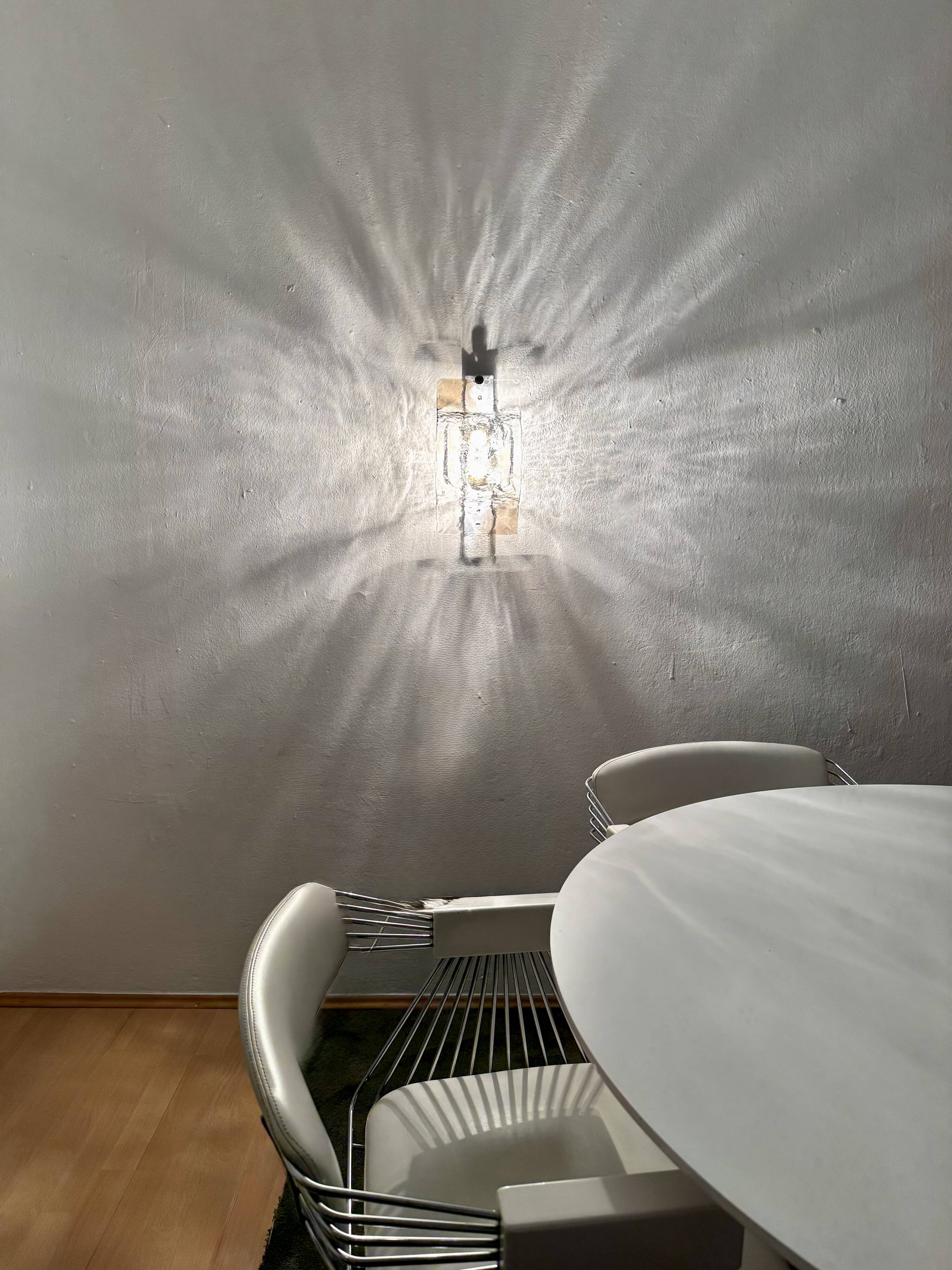 Set of 2 Murano Glass Wall or Ceiling Lamps by Carlo Nason for Mazzega