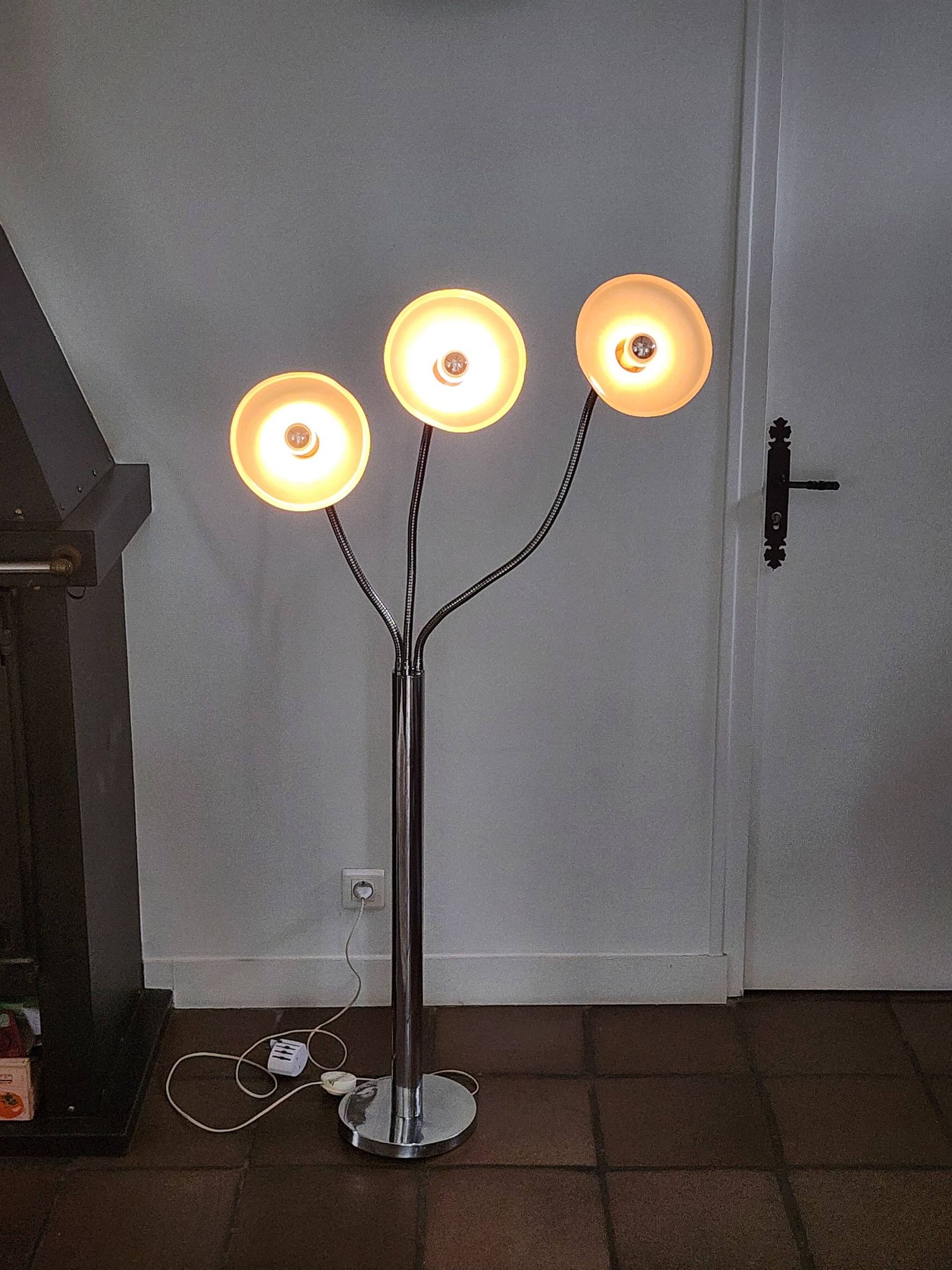 Pair of space age floor lamps