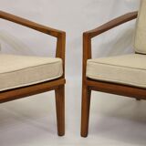 Pair of 60s Scandinavian style armchairs