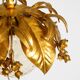 1970s gold-plated metal pendant lamp with a glass sphere by Hans Kögl