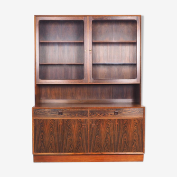 Danish design rosewood sideboard with display cabinet from Brouer, 1960s