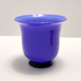 Royal Blue Opaline Glass Vase by Paolo Venini, "Anni Trenta" series