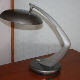 Metallic grey desk lamp FASE