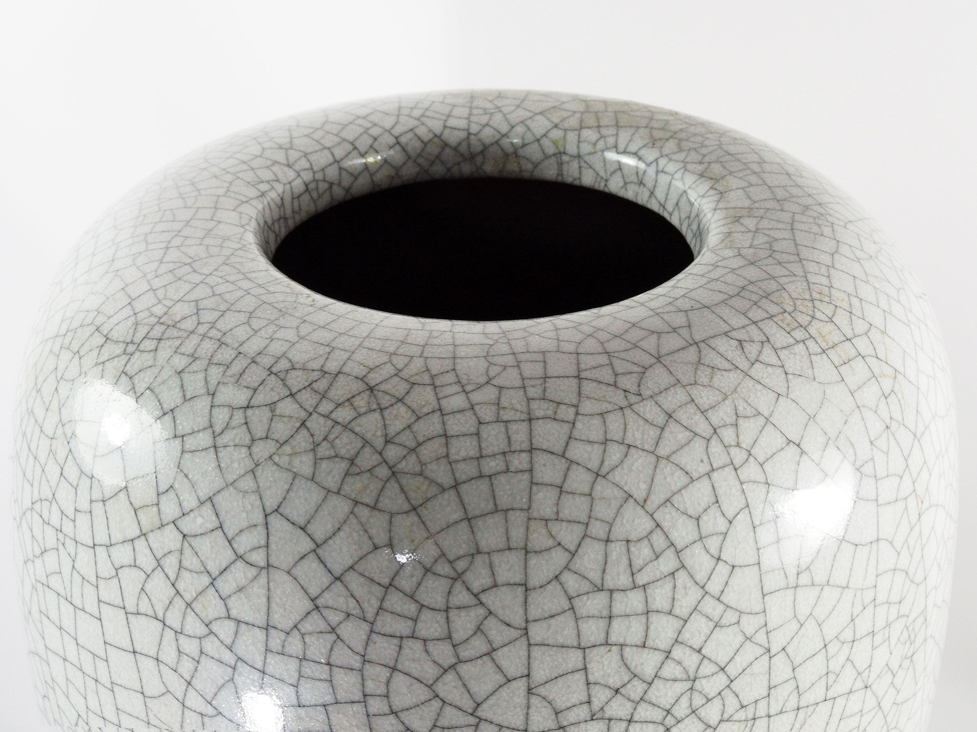 Ceramic floor vase cracked by Karlsruhe Germany, 1950s