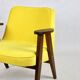366 armchair in yellow velvet by Józef Chierowski, 1970s