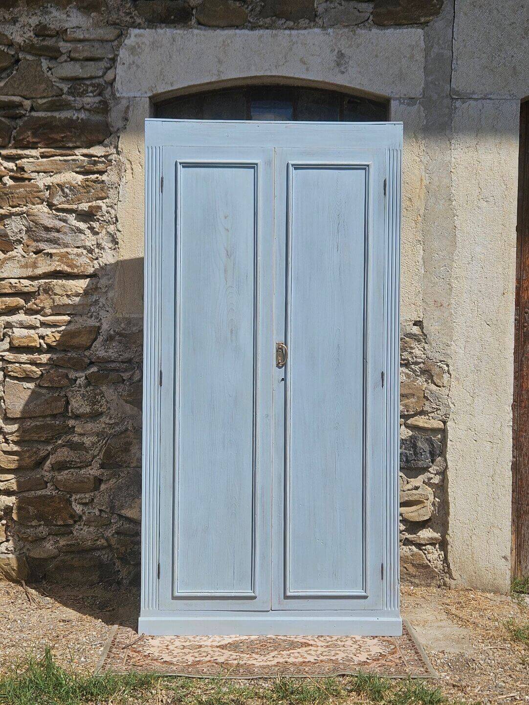Renovated and distressed antique Parisian wardrobe | Gabrielle