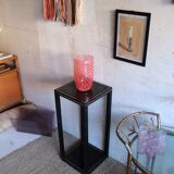 Black pedestal table Pierre Vandel 80s/90s
