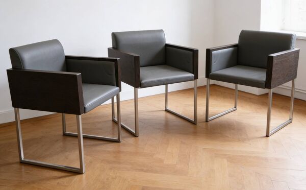 Suite de 3 fauteuils Box, Pedrali