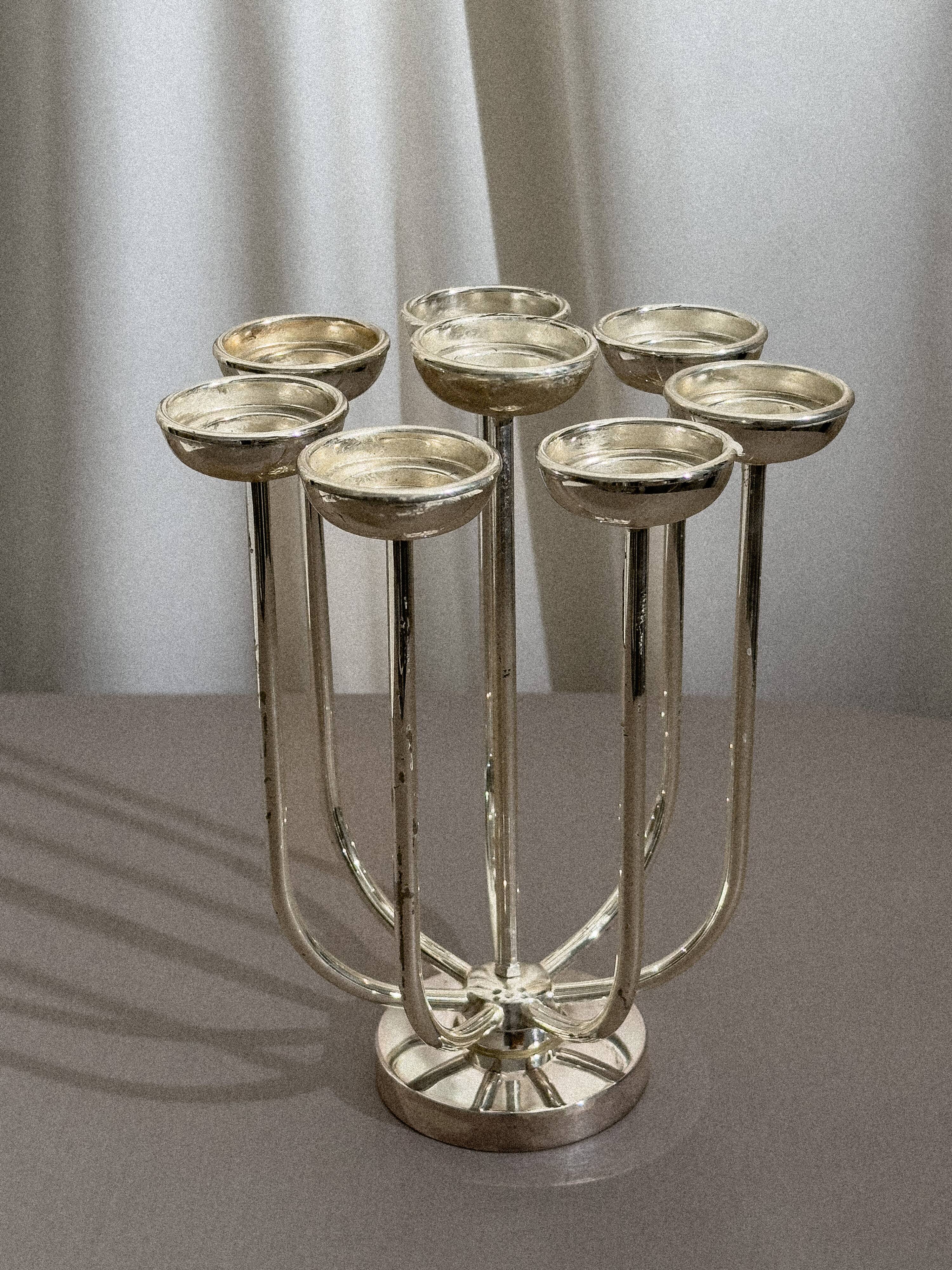 Fink silver-plated table chandelier from the second half of the 20th century