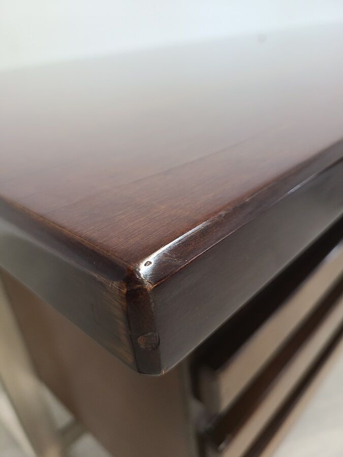 Design corner desk Gianni Moscatelli rosewood vintage 70s