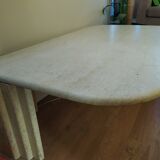 Travertine marble coffee table