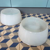 Pair of Holophane Prismopal ceiling lights