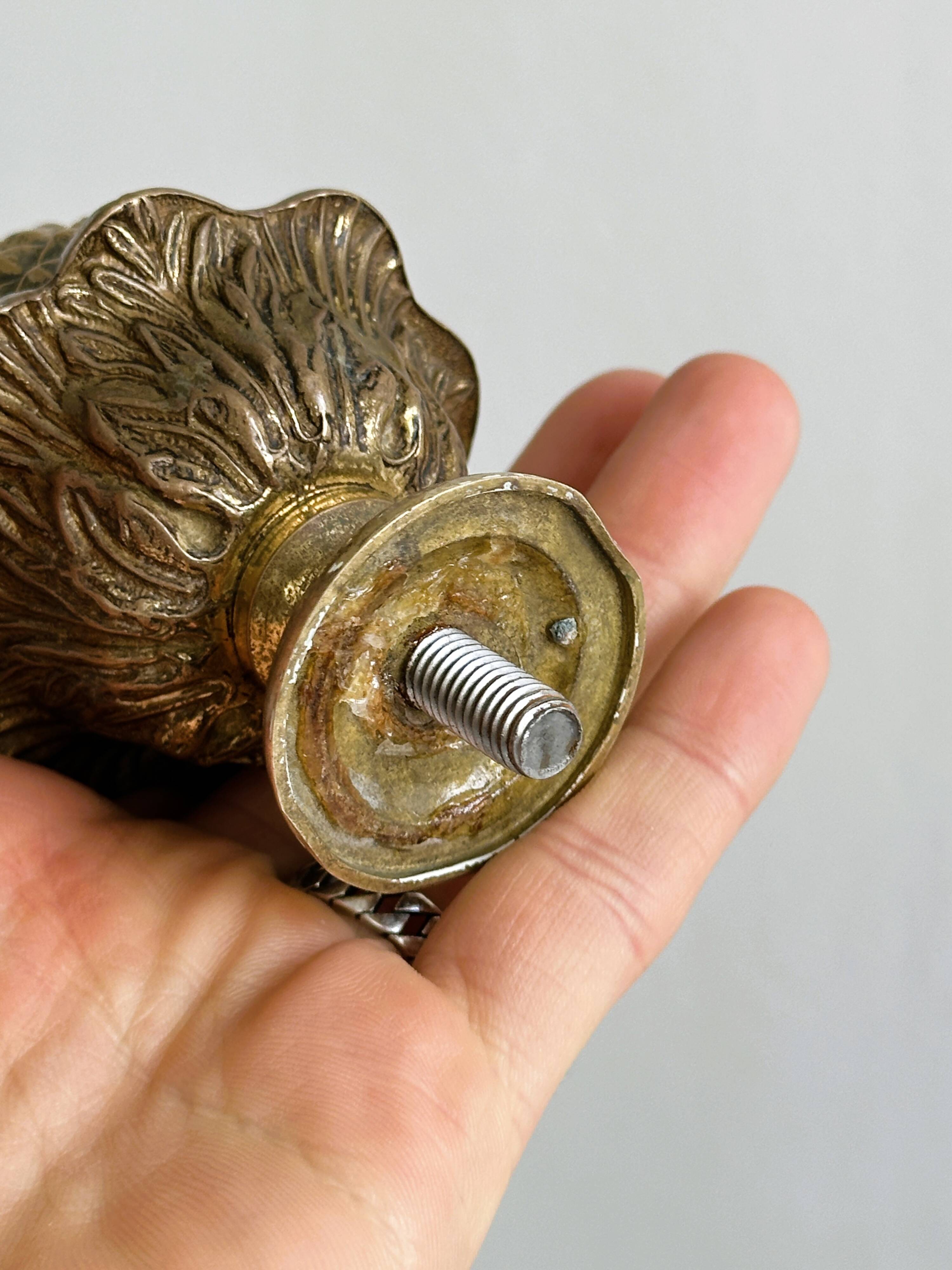 Vintage brass stair ball