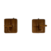 Paire de patères vintage bambou